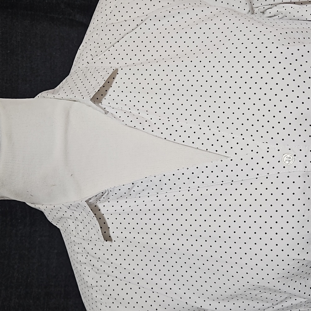 Swiss dot button down blouse - Picture 2 of 6